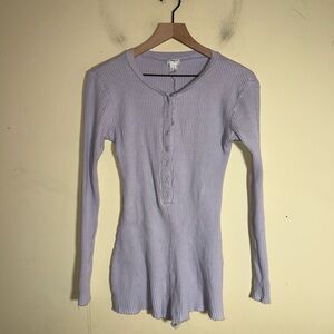 VINTAGE FOREVER 21 y2k grunge waffle knit tunic length Henley long sleeve M